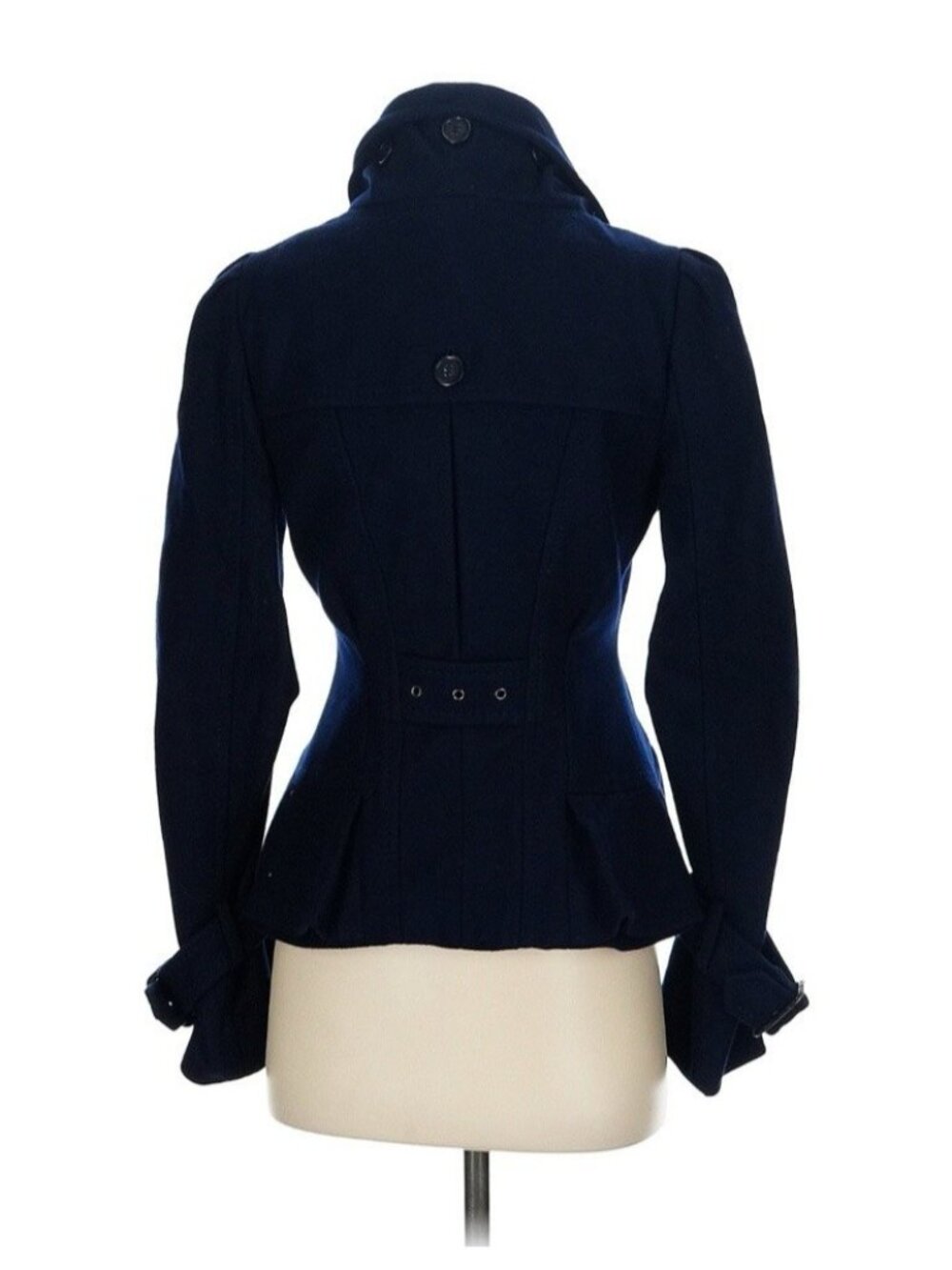 BCBGMaxAzria Wool Cashmere Pea Coat XS Navy - Picture 2 of 7